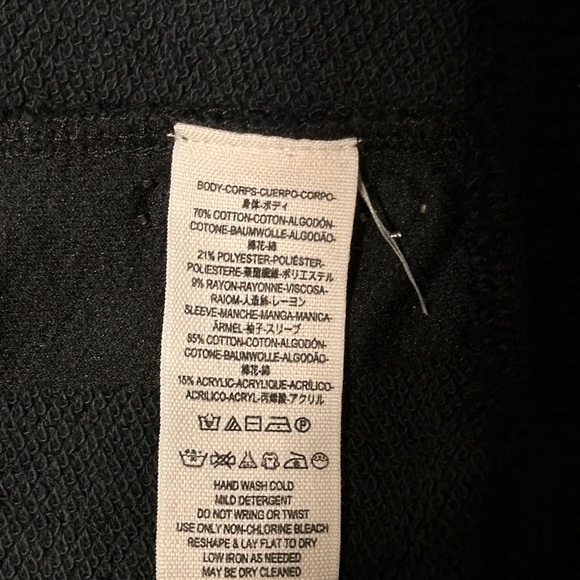 Free People MOTO Black‎ Studded Hoodie Jacket With Zipper Size Small - Picture 15 of 16